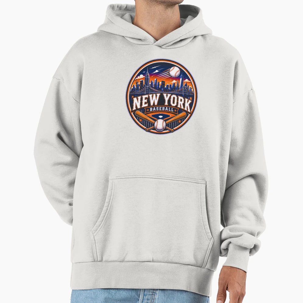 New York Baseball Logo City Sports Fan Hoodie - Custom Art Print Unisex - T-Shirt, Sweatshirt, Hoodie