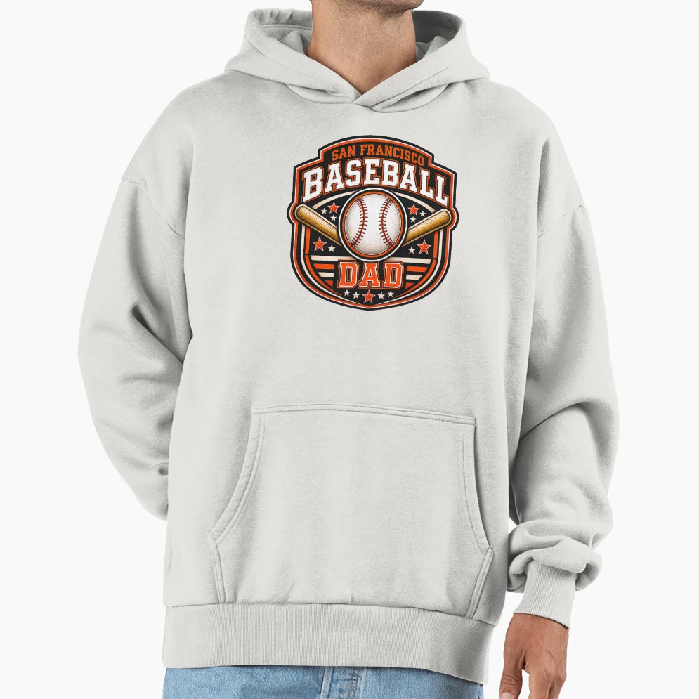 San Francisco Baseball Dad Orange T-Shirt - Streetwear Style for Adults - T-Shirt, Sweatshirt, Hoodie
