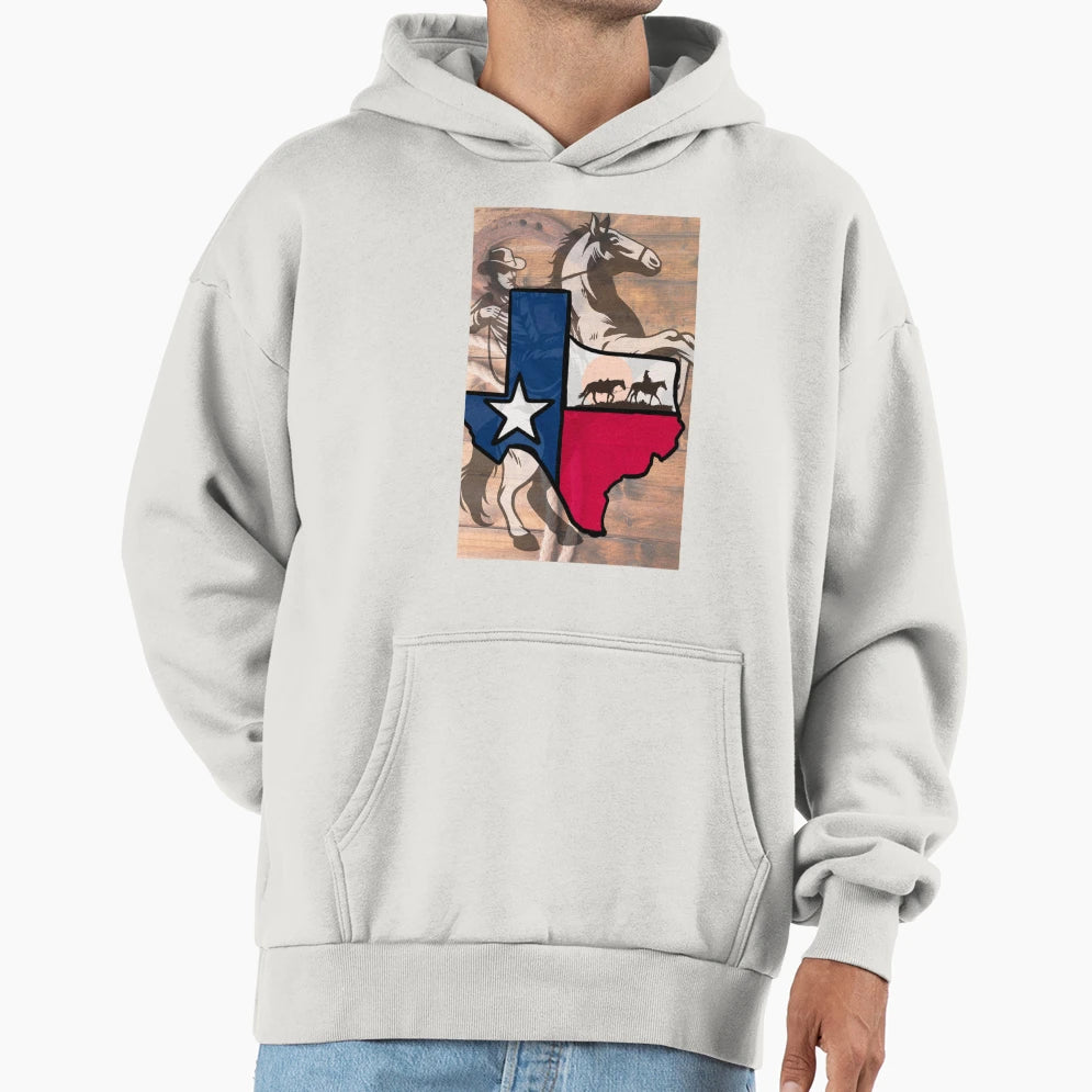 Texas Cowboy Hoodie - Fun Novelty Design Unisex - T-Shirt, Sweatshirt, Hoodie