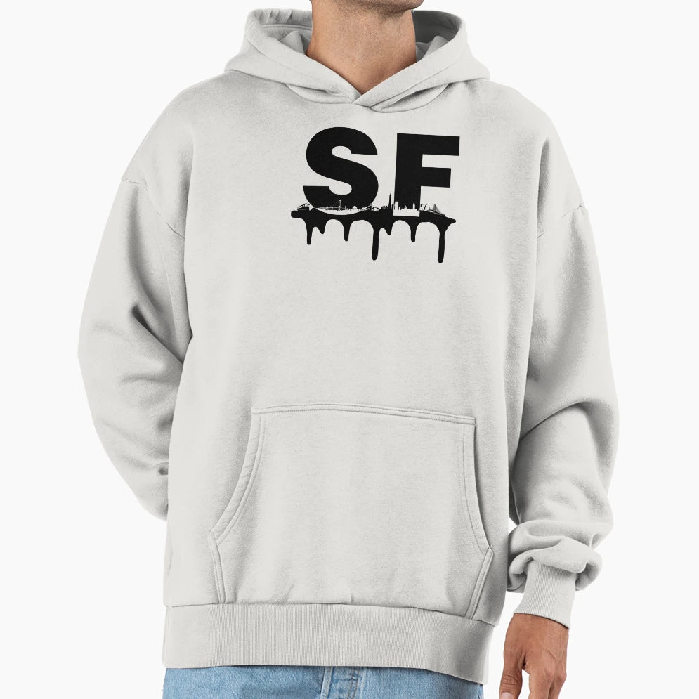 San Francisco Sf City Landmark Skyline Hoodie - Novelty Apparel Men Women - T-Shirt, Sweatshirt, Hoodie