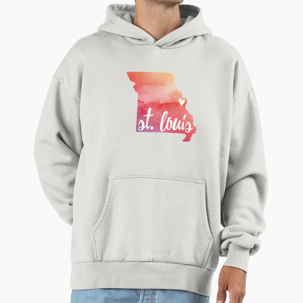 St Louis Missouri Hoodie - Graphic Print Men Women - T-Shirt, Sweatshirt, Hoodie