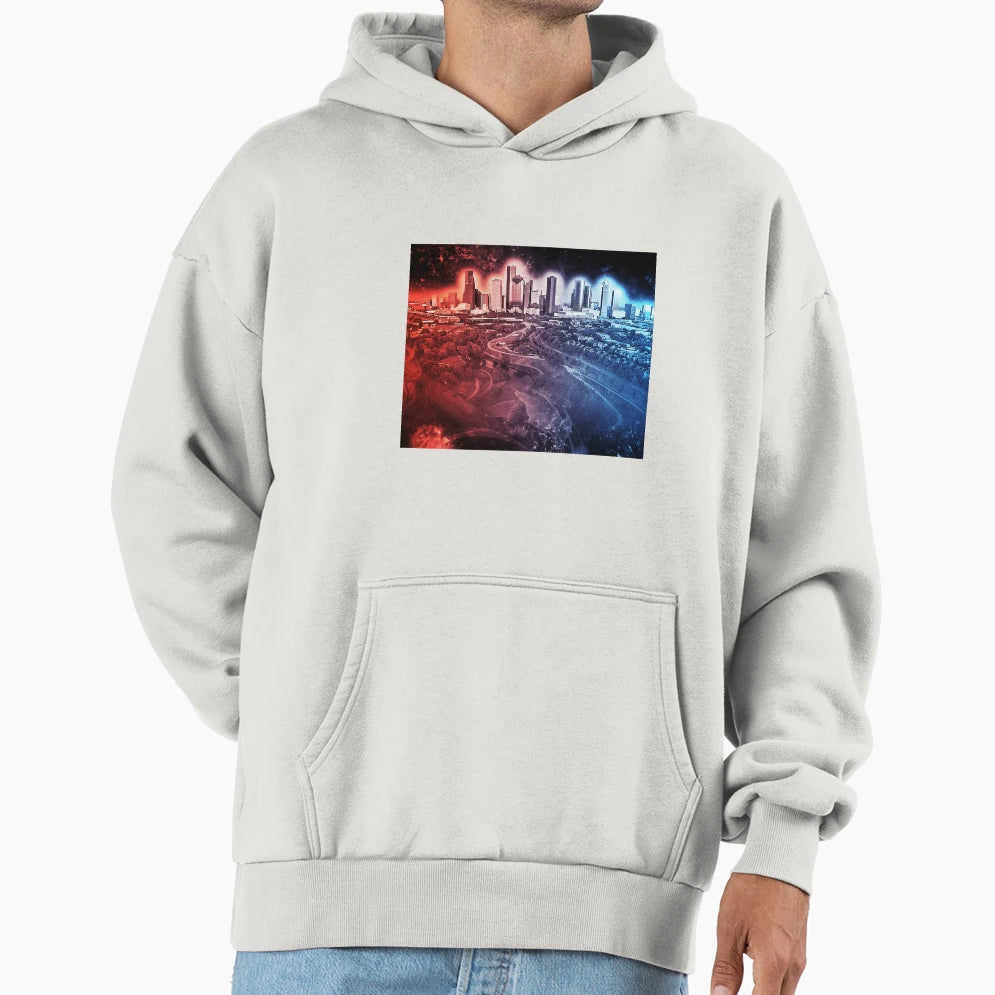 Houston Skyline Hoodie - Novelty Apparel Unisex - T-Shirt, Sweatshirt, Hoodie