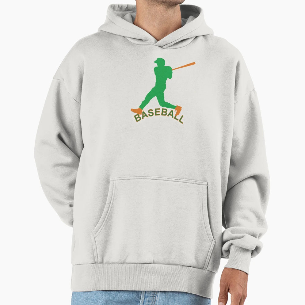Baseball Player Action Hoodie - Graphic Print Men Women - T-Shirt, Sweatshirt, Hoodie