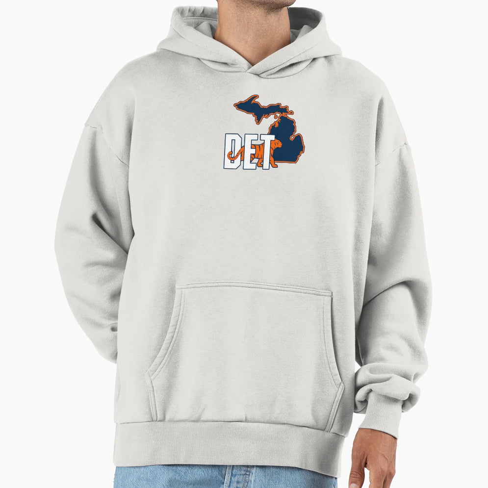 Detroit And Mitten Hoodie - Minimalist Print Unisex - T-Shirt, Sweatshirt, Hoodie