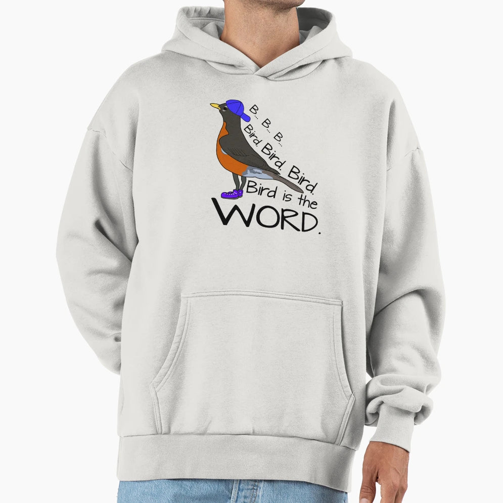 Bird Is Word Robinhood Gangsta Hoodie - Minimalist Print for Adults - T-Shirt, Sweatshirt, Hoodie