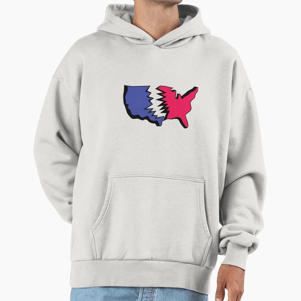 United States Divided Hoodie - Custom Art Print for Adults - T-Shirt, Sweatshirt, Hoodie
