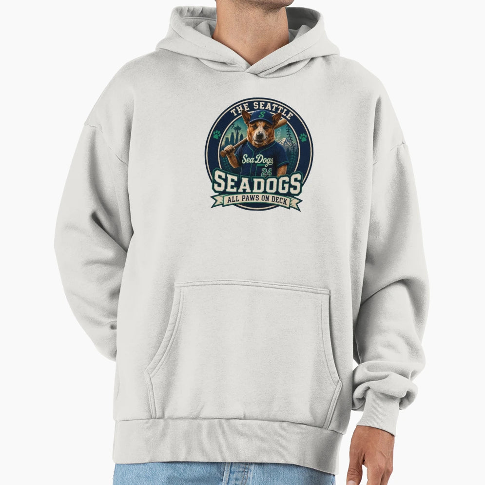 Cash Seadogs Baseball Player Dog Seattle T-Shirt - Trendy Graphic Unisex - T-Shirt, Sweatshirt, Hoodie