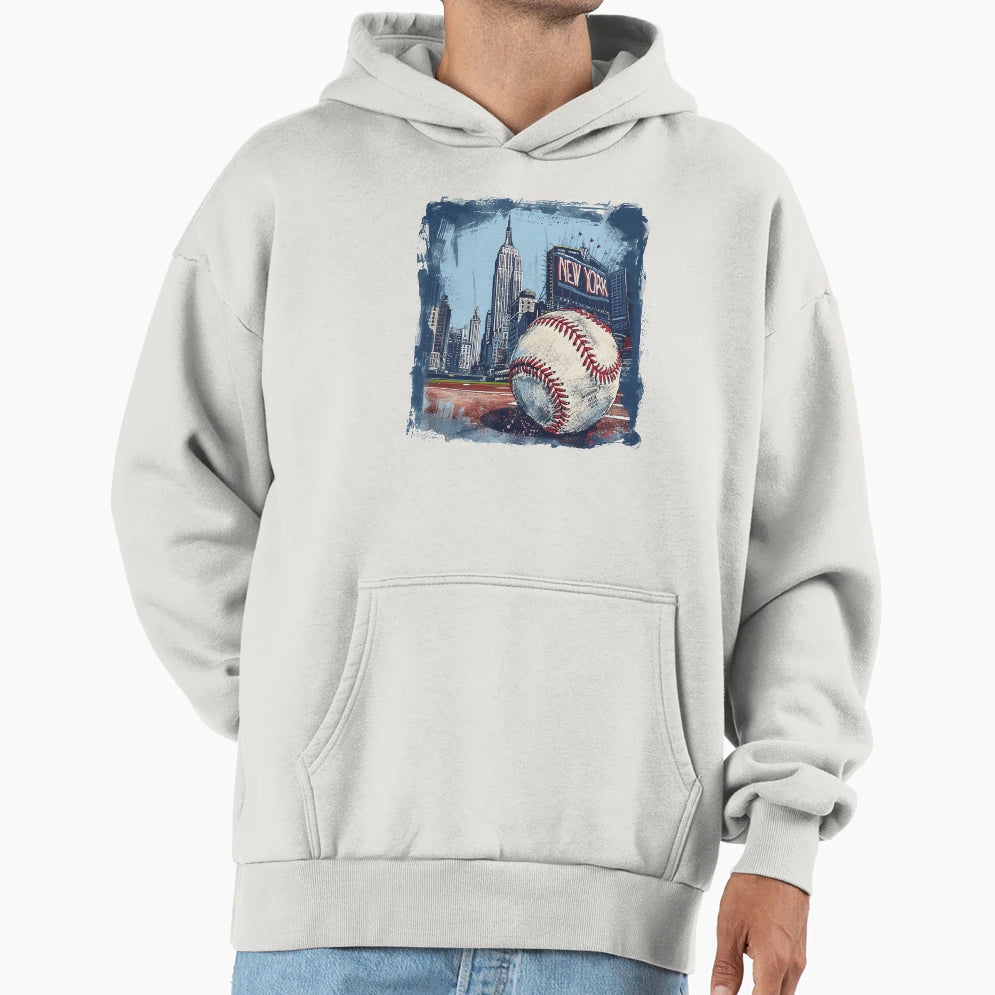 Urban Baseball New Yorks Spirit Hoodie - Casual Everyday Wear Men Women - T-Shirt, Sweatshirt, Hoodie