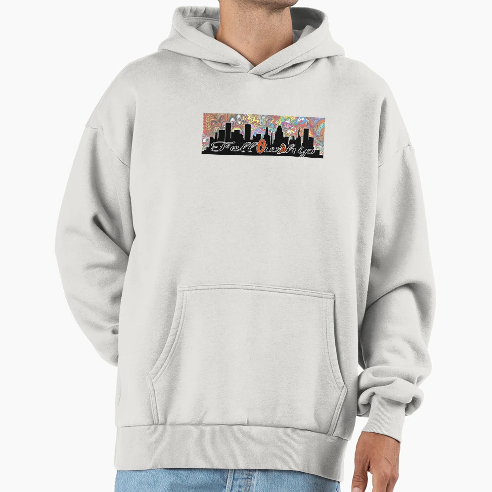 Trippy Skyline Hoodie - Trendy Graphic Men Women - T-Shirt, Sweatshirt, Hoodie