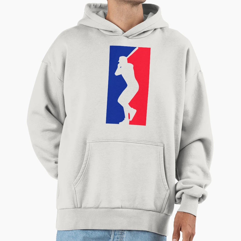 Baseball Red Blue Hoodie - Graphic Print for Adults - T-Shirt, Sweatshirt, Hoodie