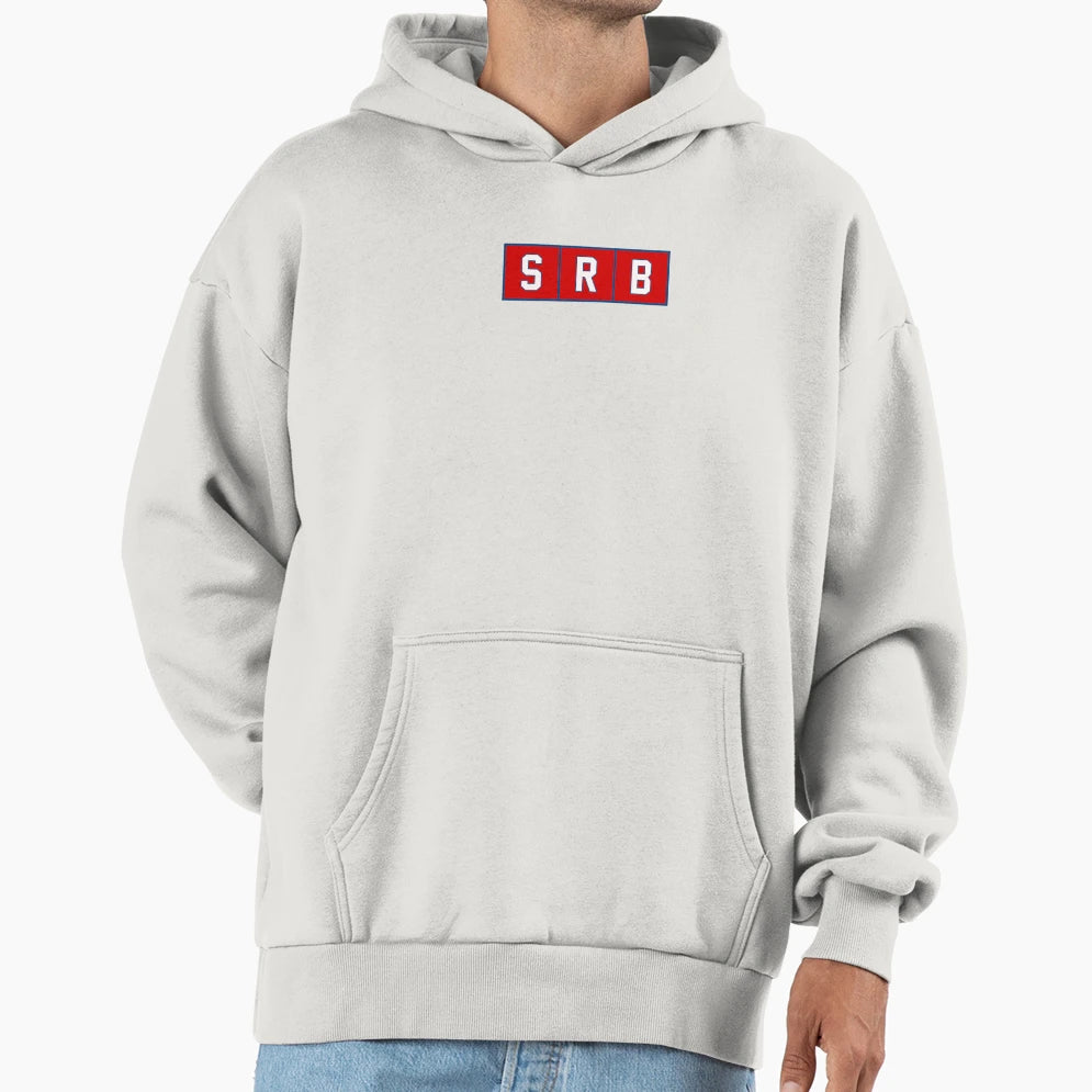 Srb Serbia Trigram Tiles Red White Hoodie - Fun Novelty Design for Adults - T-Shirt, Sweatshirt, Hoodie
