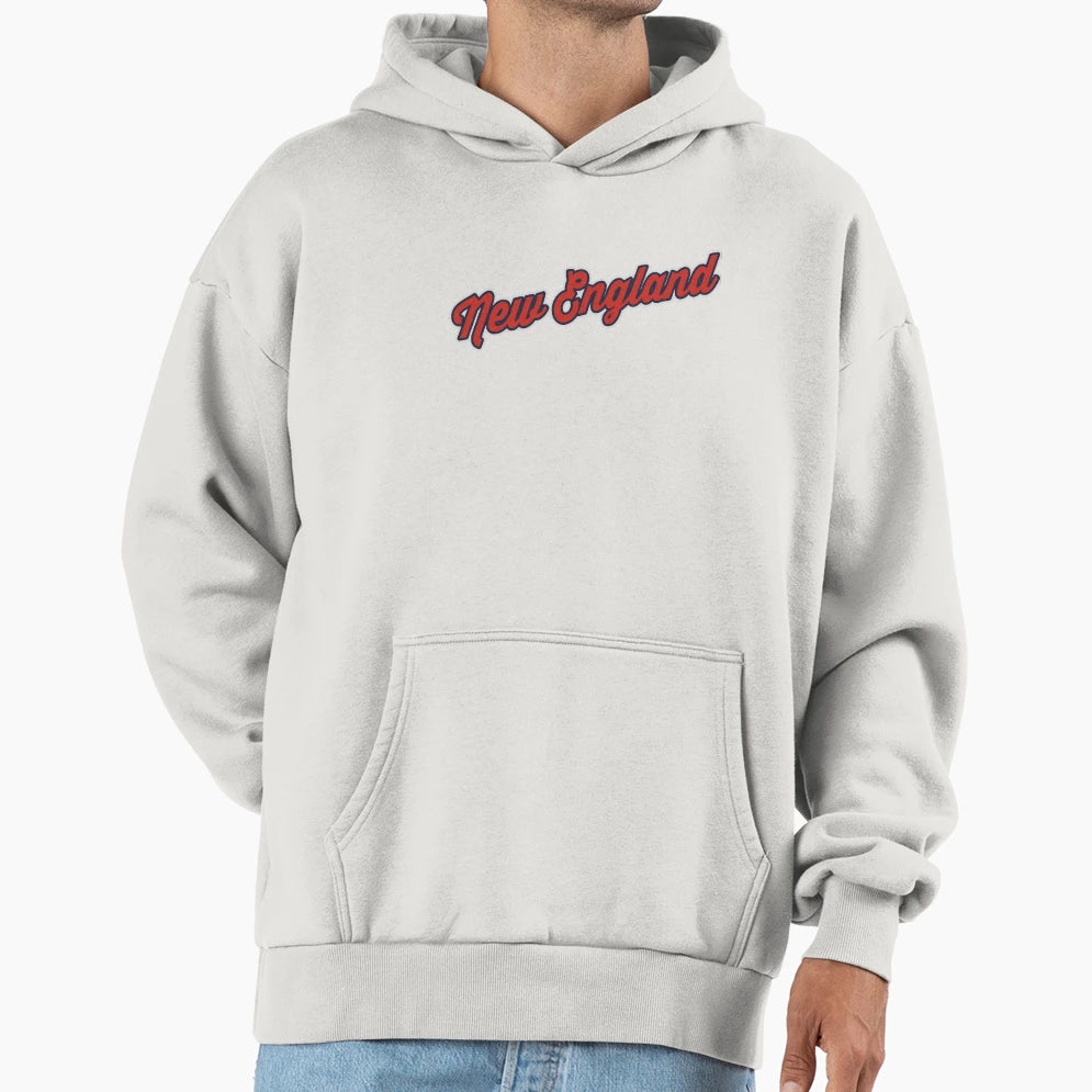New England Script Hoodie - Novelty Apparel Men Women - T-Shirt, Sweatshirt, Hoodie