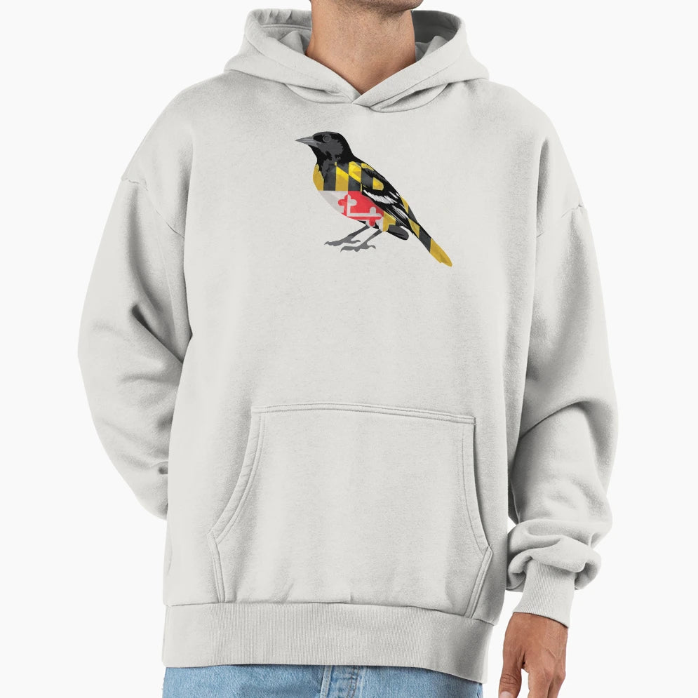 Maryland Oriole Bird Hoodie - Fun Novelty Design Men Women - T-Shirt, Sweatshirt, Hoodie