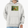 Perched Baltimore Oriole Hoodie - Minimalist Print Men Women - T-Shirt, Sweatshirt, Hoodie