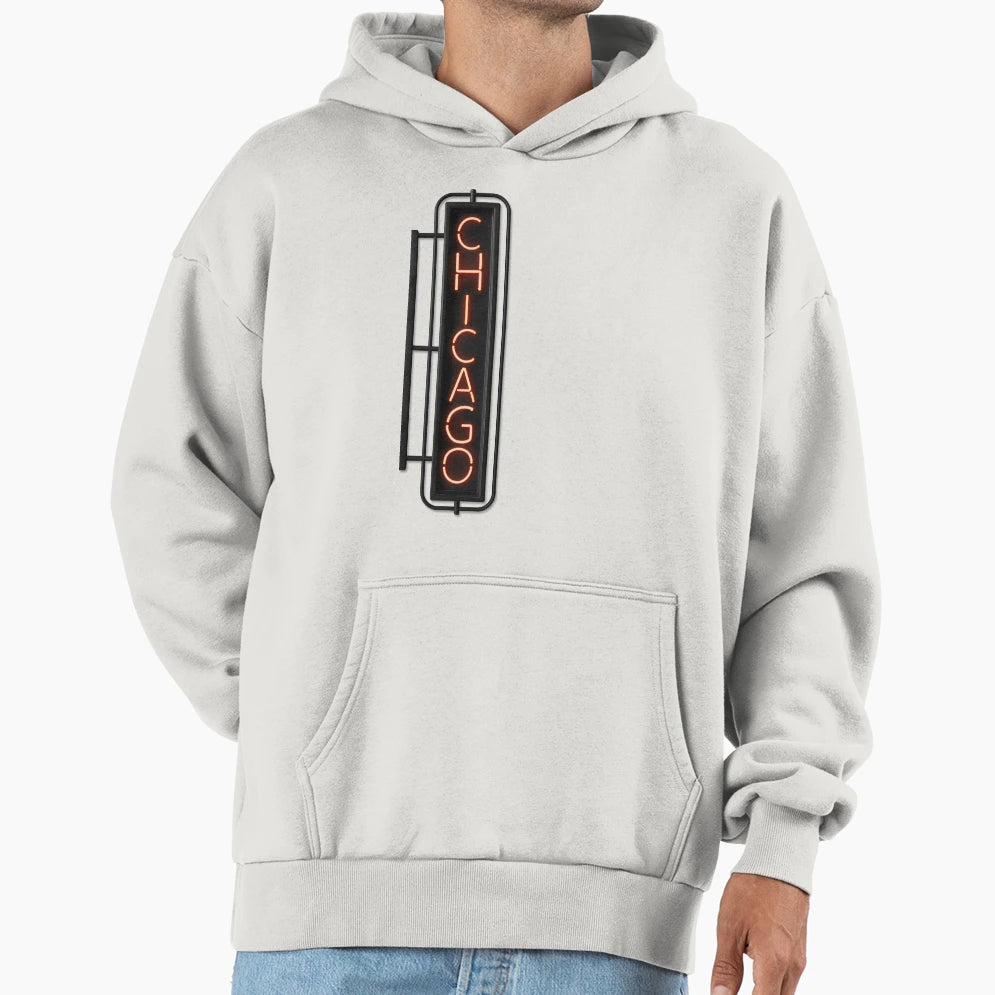 Chicago Neon Musical Hoodie - Novelty Apparel Men Women - T-Shirt, Sweatshirt, Hoodie
