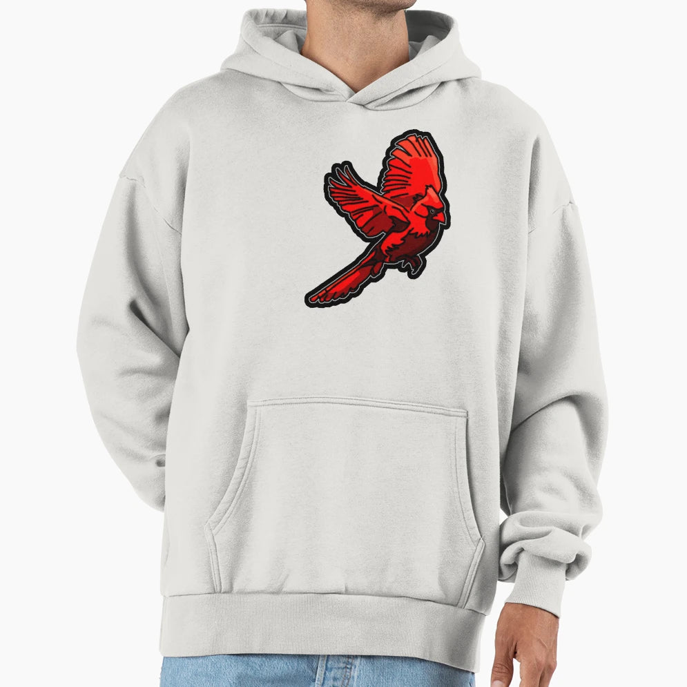 Cardinal Red Bird Flight Hoodie - Aesthetic Graphic for Adults - T-Shirt, Sweatshirt, Hoodie