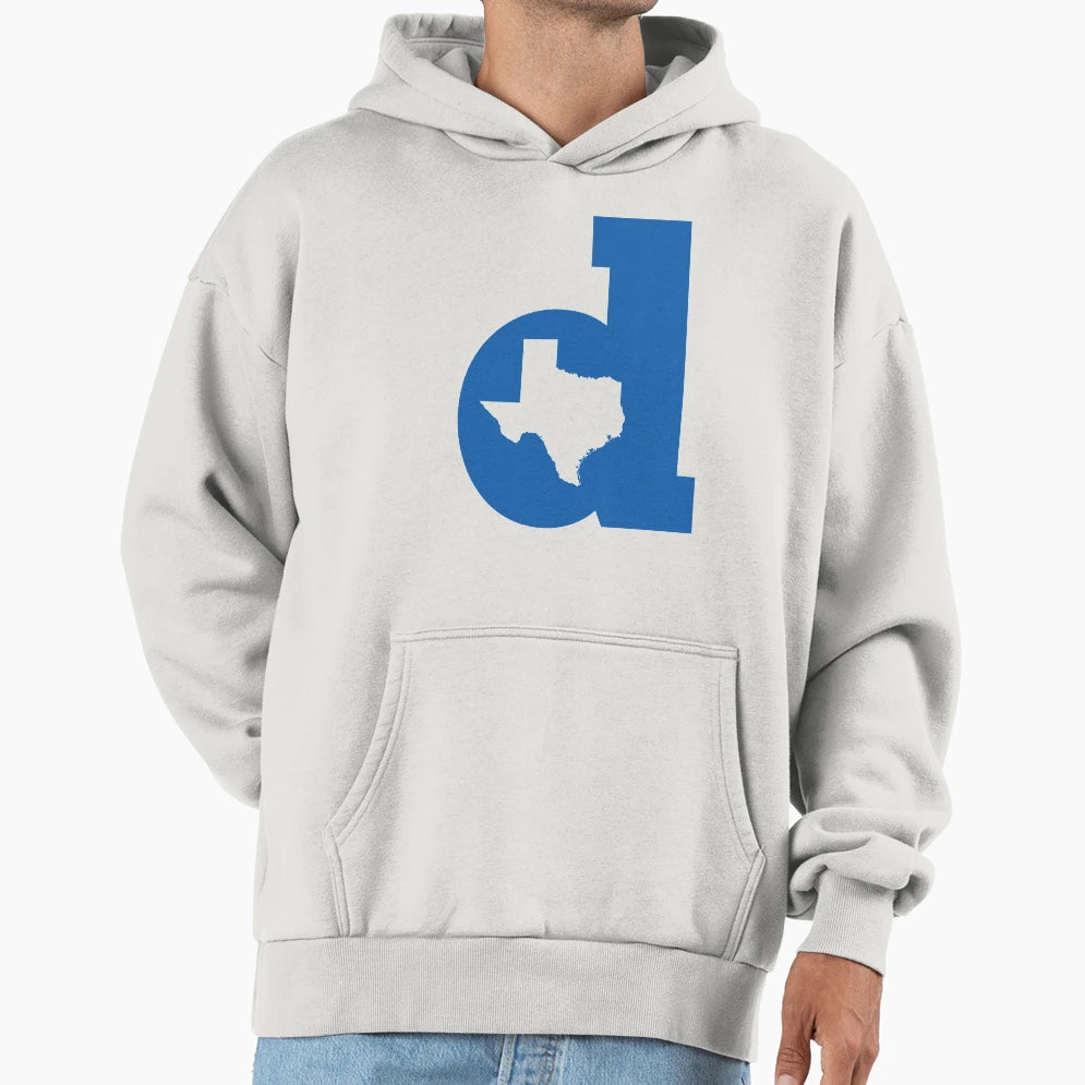 Lowercase D B Ball Blue Hoodie - Fun Novelty Design for Adults - T-Shirt, Sweatshirt, Hoodie