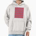 Navy Blue And Red Zigzag Seamless Hoodie - Minimalist Print Men Women - T-Shirt, Sweatshirt, Hoodie