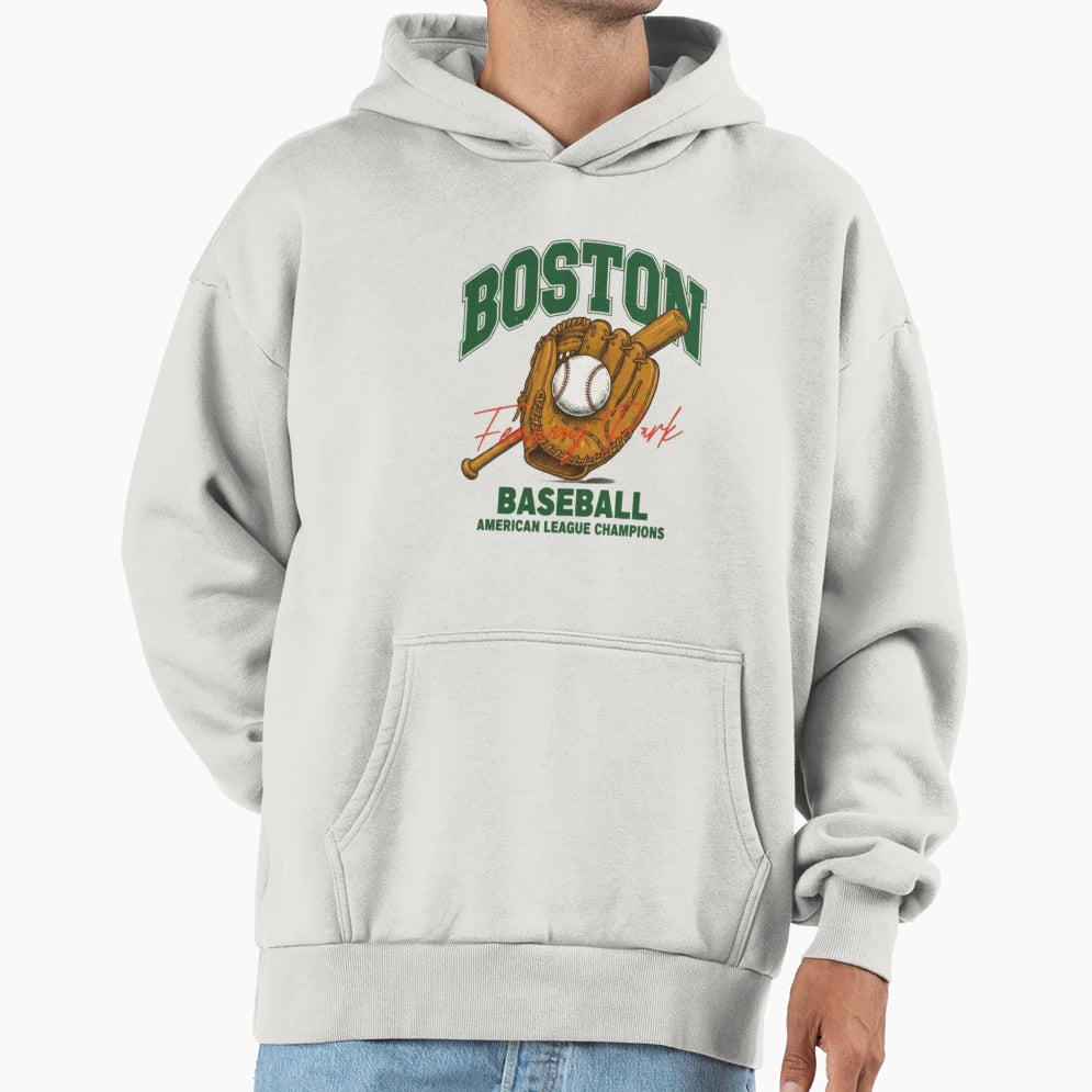 Boston Baseball Hoodie - Unique Graphic Men Women - T-Shirt, Sweatshirt, Hoodie