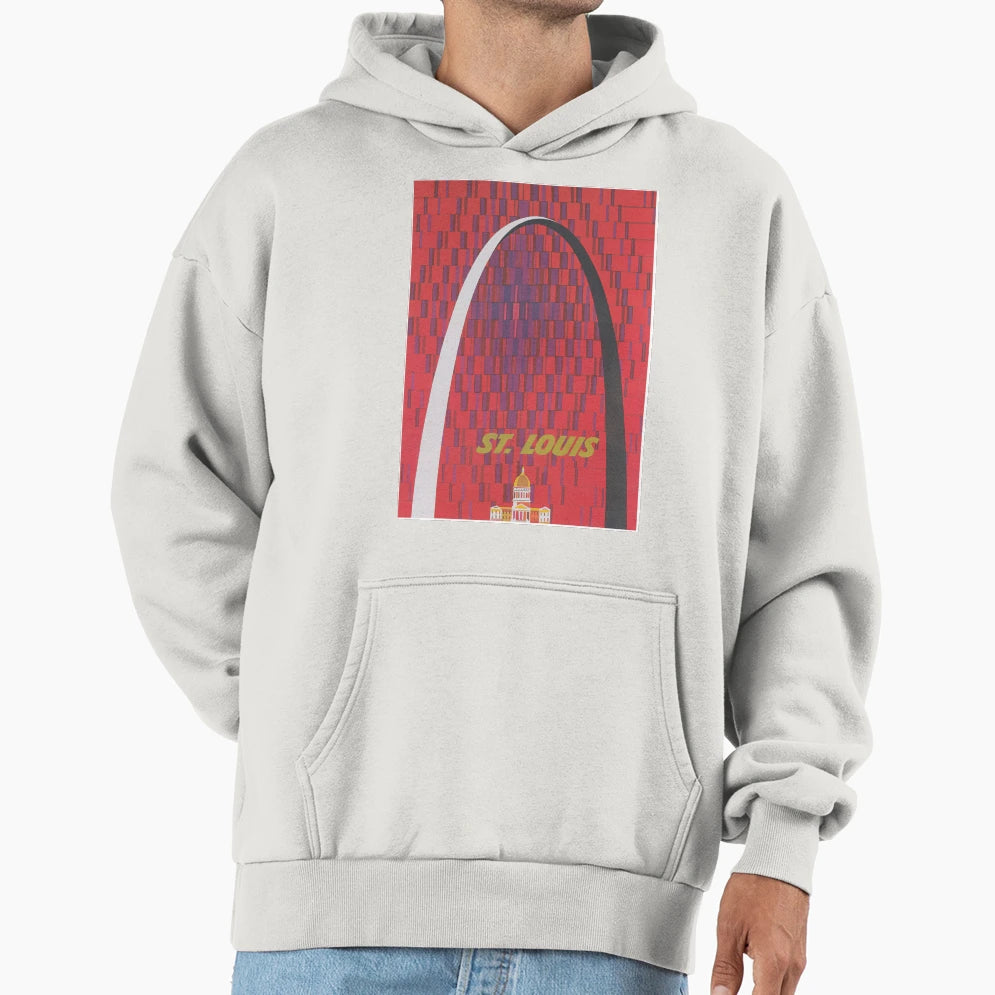 St Louis Gateway Arch Travel Hoodie - Novelty Apparel Unisex - T-Shirt, Sweatshirt, Hoodie