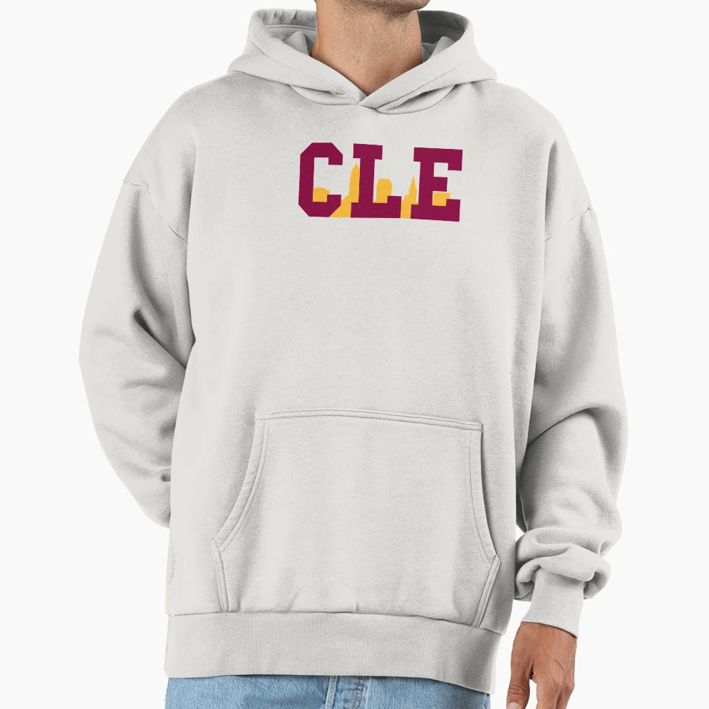 Cle Skyline Cavs Hoodie - Custom Art Print for Adults - T-Shirt, Sweatshirt, Hoodie