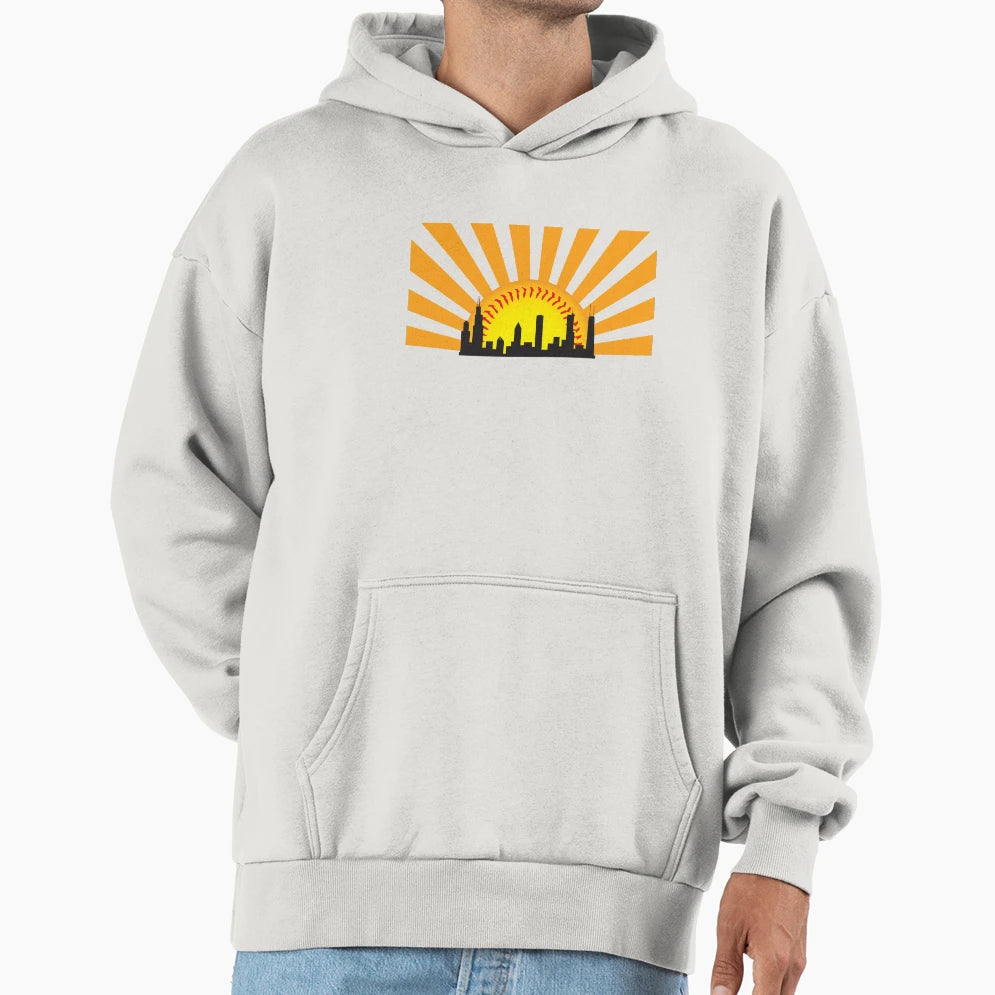 Chicago Loves Baseball Hoodie - Novelty Apparel Unisex - T-Shirt, Sweatshirt, Hoodie