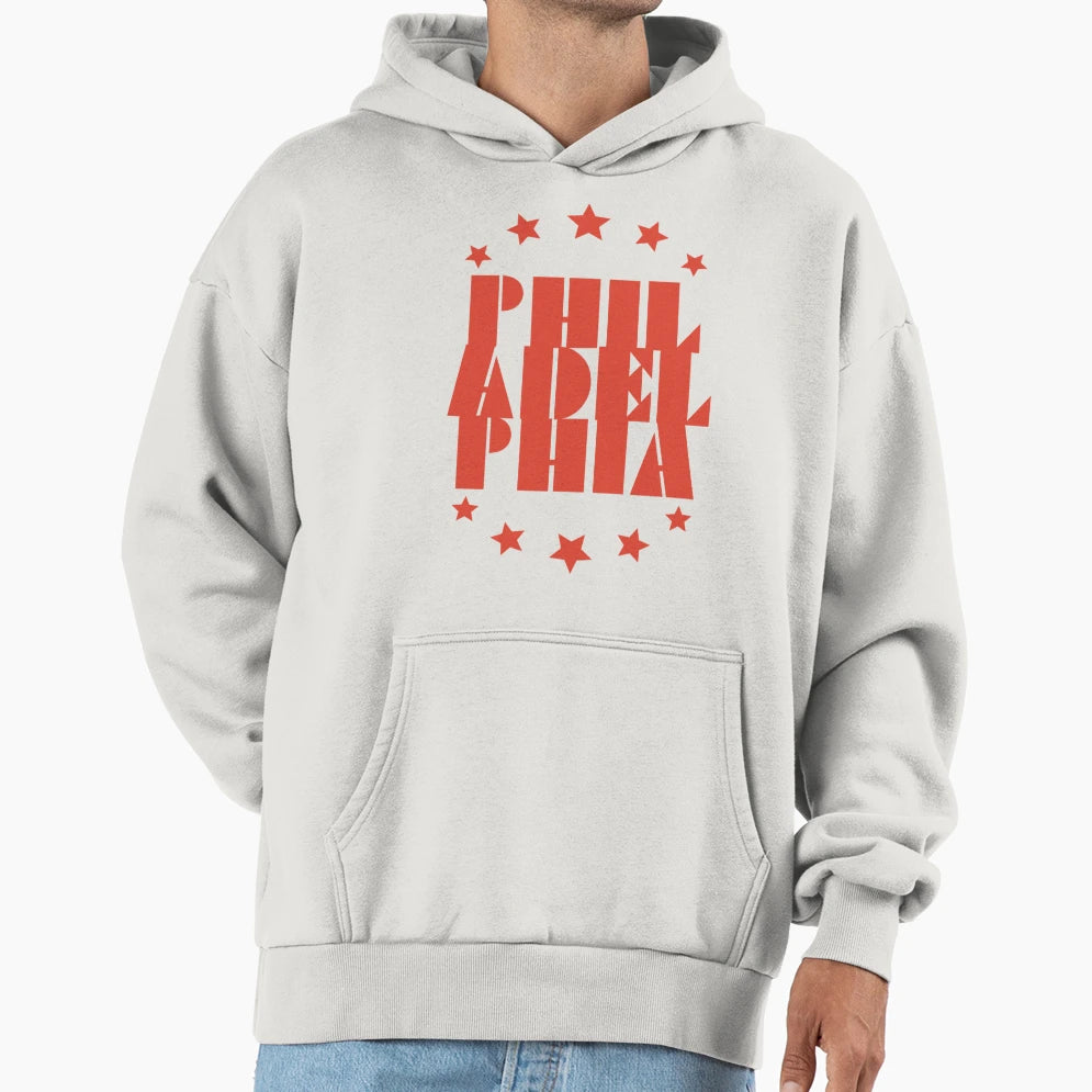 Philadelphia Stamp Hoodie - Trendy Graphic Unisex - T-Shirt, Sweatshirt, Hoodie