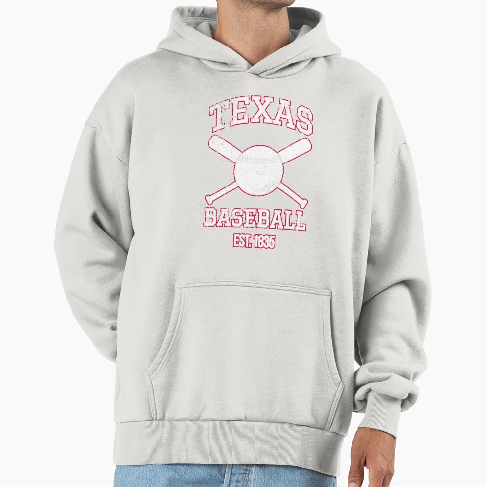 Texas Baseball Team I Hoodie - Trendy Graphic Men Women - T-Shirt, Sweatshirt, Hoodie