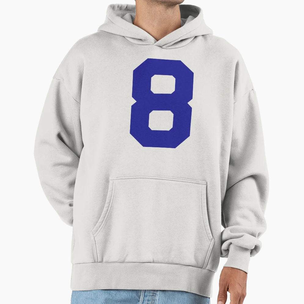 Number 8 Blue Eight Sports Number Eight Hoodie - Streetwear Style Unisex - T-Shirt, Sweatshirt, Hoodie