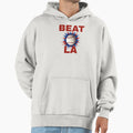 Beat La Usa Red Text Hoodie - Fun Novelty Design for Adults - T-Shirt, Sweatshirt, Hoodie