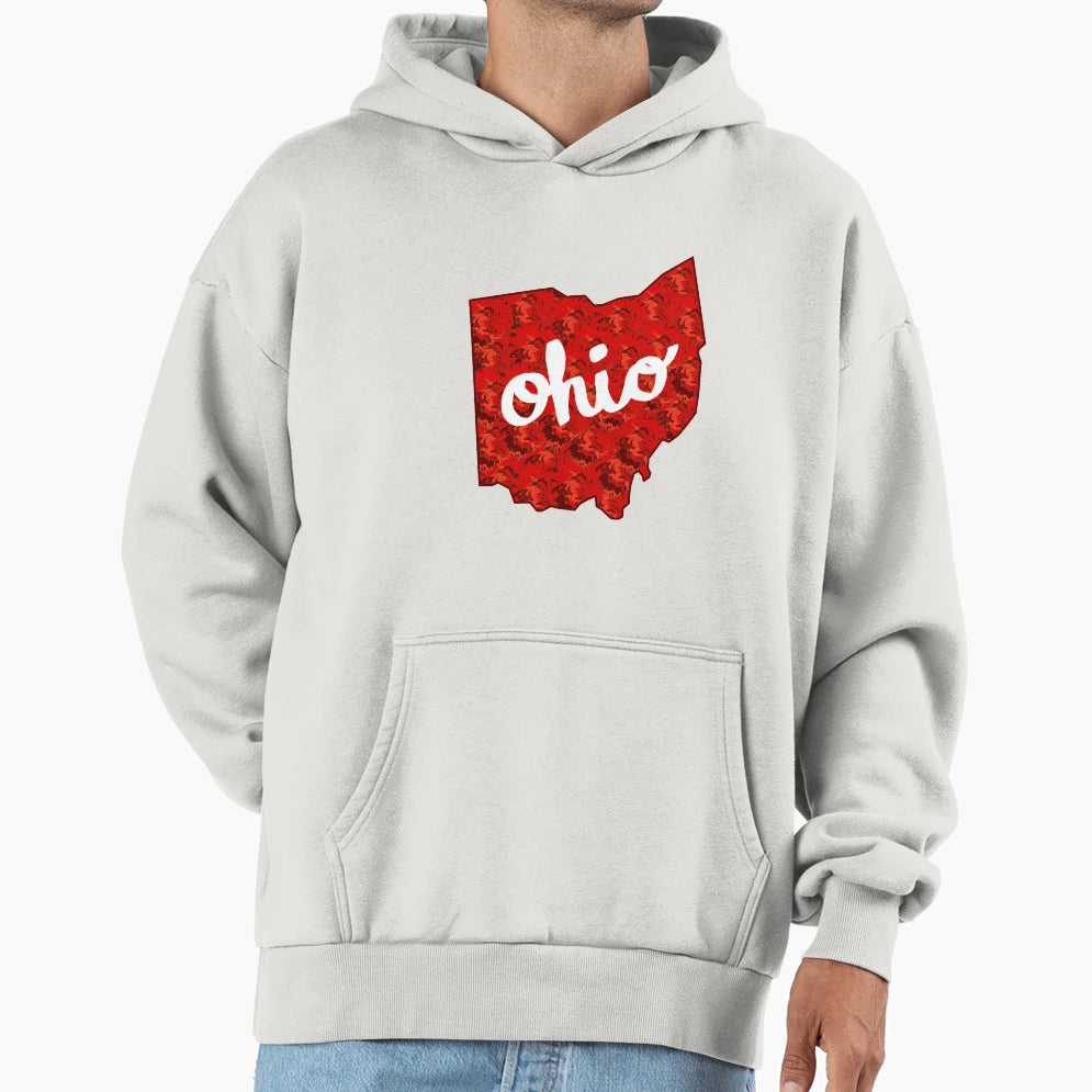 Ohio State Flower Hoodie - Minimalist Print Unisex - T-Shirt, Sweatshirt, Hoodie