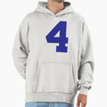 Number 4 Blue Four Sports Five Hoodie - Aesthetic Graphic for Adults - T-Shirt, Sweatshirt, Hoodie