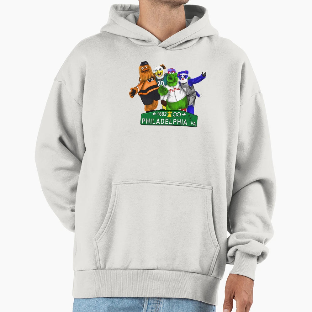 Philly Mascots Philadelphia Hoodie - Novelty Apparel Men Women - T-Shirt, Sweatshirt, Hoodie