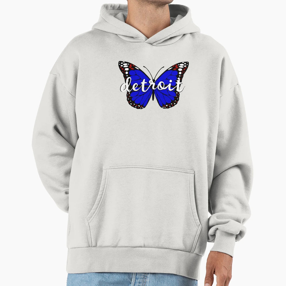 Detroit Butterfly Hoodie - Trendy Graphic Men Women - T-Shirt, Sweatshirt, Hoodie