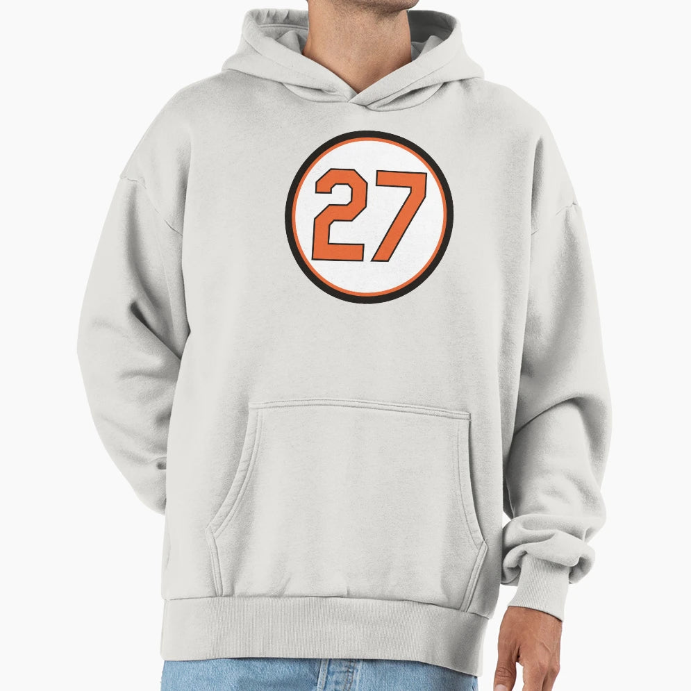 Delmon Young 27 Jersey Number Hoodie - Streetwear Style Unisex - T-Shirt, Sweatshirt, Hoodie