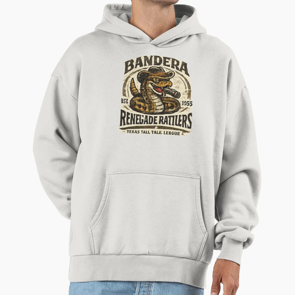 Texas Tall Tale League Bandera Hoodie - Novelty Apparel for Adults - T-Shirt, Sweatshirt, Hoodie