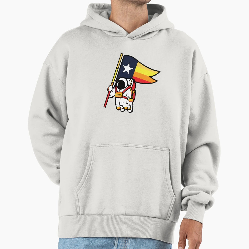 Houston Champ Texas Flag Astronaut Space Hoodie - Streetwear Style Unisex - T-Shirt, Sweatshirt, Hoodie