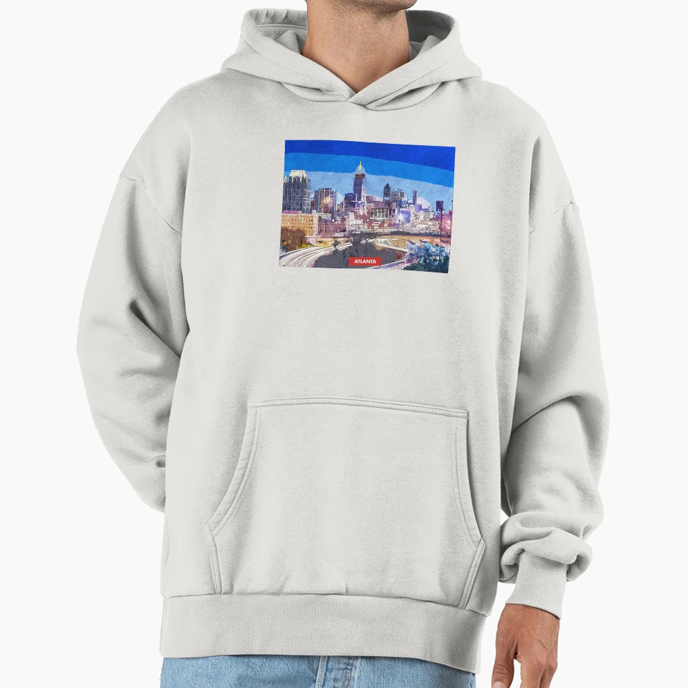 Atlanta City Skyline Hoodie - Trendy Graphic for Adults - T-Shirt, Sweatshirt, Hoodie