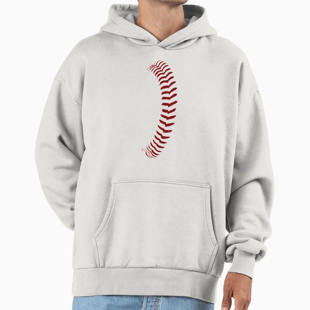 Baseball Stitches Hoodie - Custom Art Print for Adults - T-Shirt, Sweatshirt, Hoodie