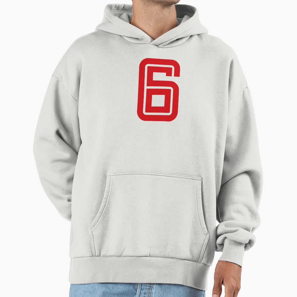 No 6 Player Number Six Football Player Hoodie - Streetwear Style Unisex - T-Shirt, Sweatshirt, Hoodie
