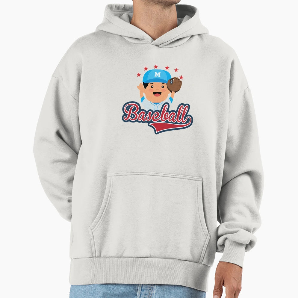 Baseball Player Logo Hoodie - Graphic Print Unisex - T-Shirt, Sweatshirt, Hoodie