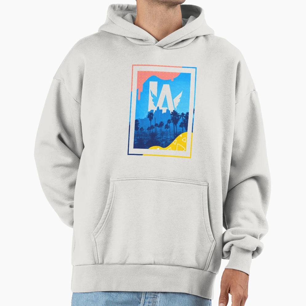 Los Angeles Valiant Cityscape Hoodie - Streetwear Style for Adults - T-Shirt, Sweatshirt, Hoodie