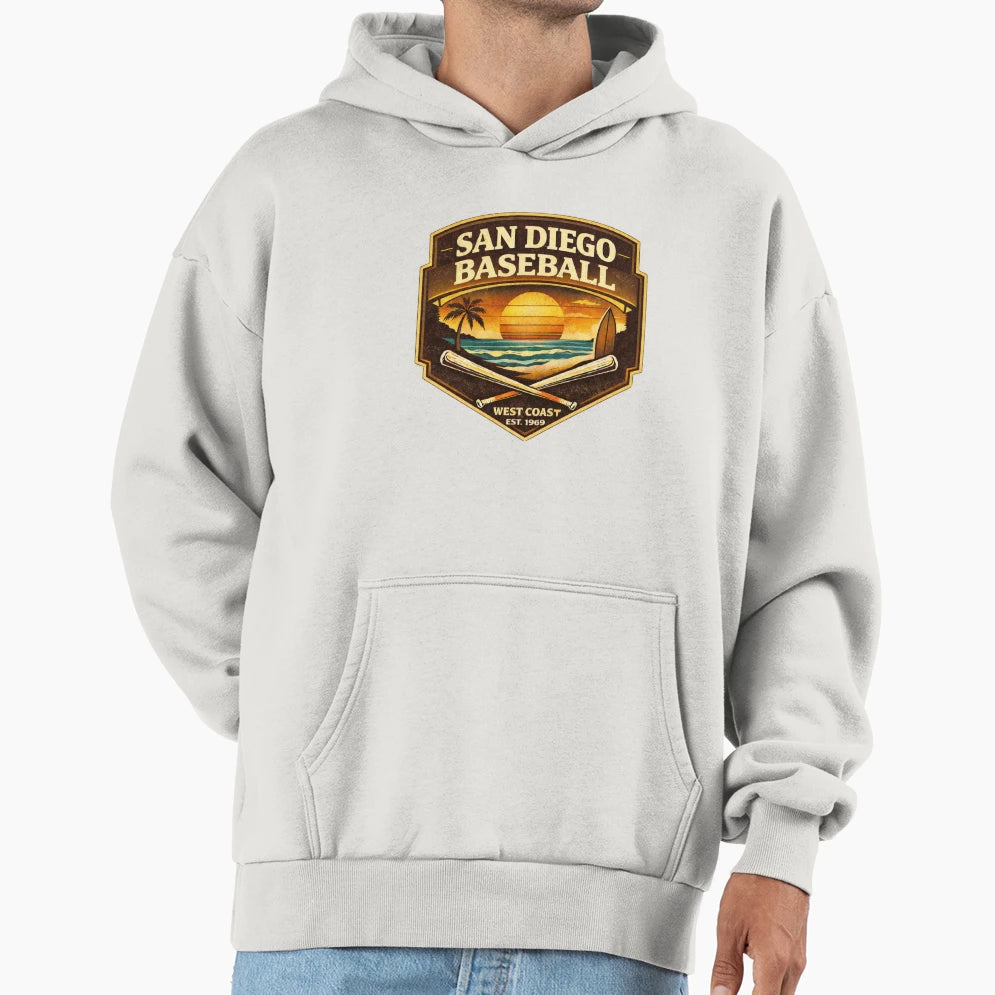 San Diego Baseball West Coast Est T-Shirt - Aesthetic Graphic for Adults - T-Shirt, Sweatshirt, Hoodie
