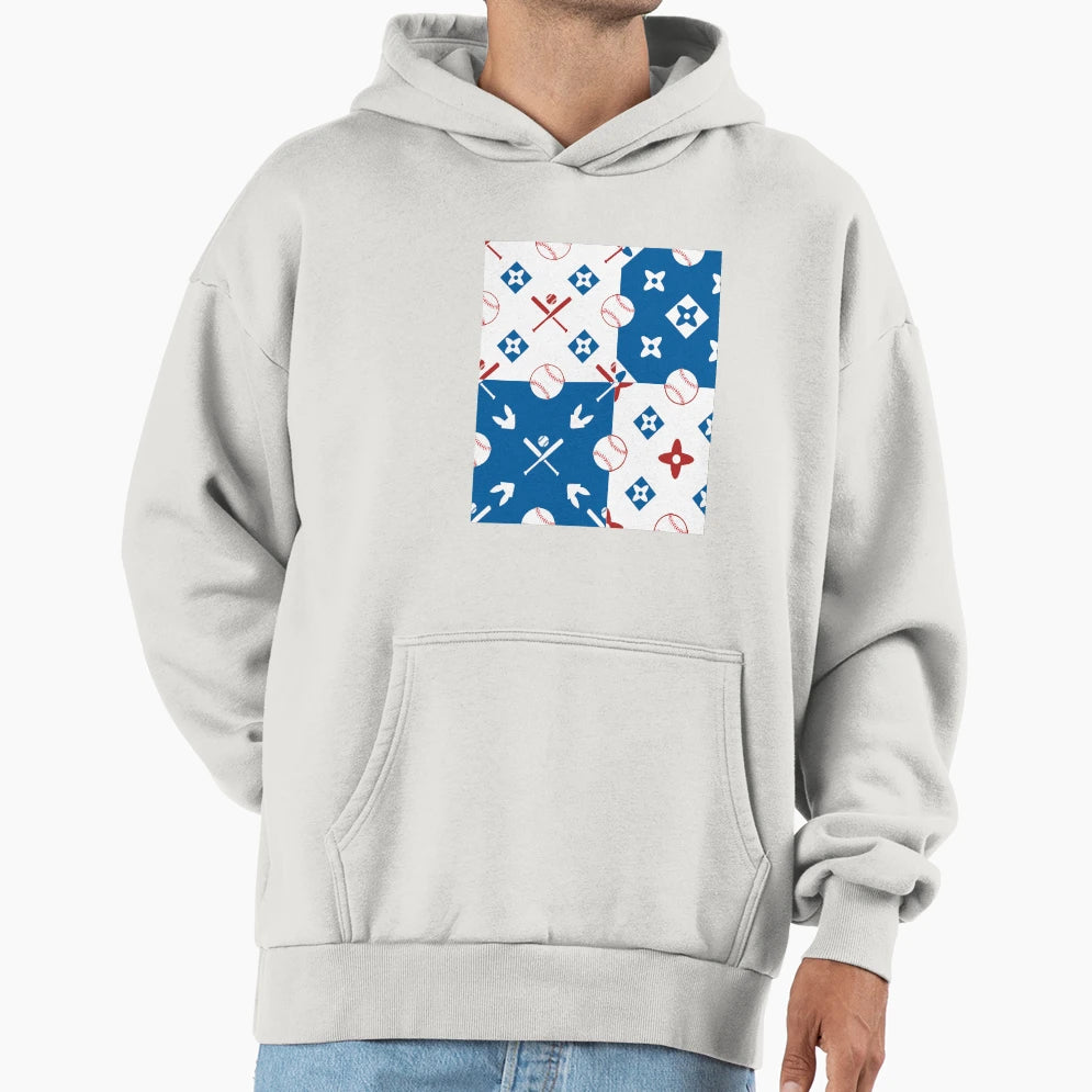 Baseball Icon Motif Hoodie - Unique Graphic Unisex - T-Shirt, Sweatshirt, Hoodie