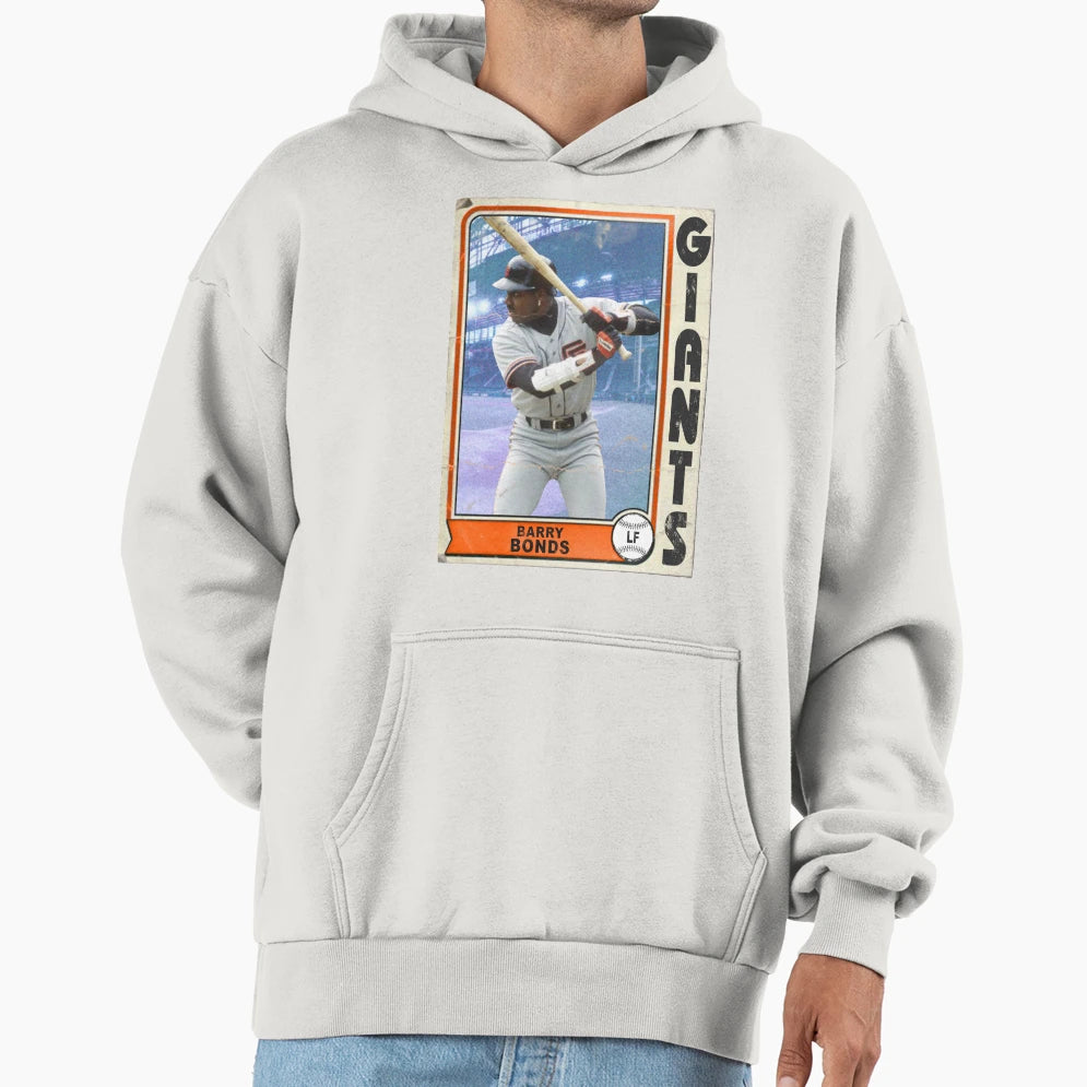 Barry Bonds Giants Trading Card Hoodie - Unique Graphic for Adults - T-Shirt, Sweatshirt, Hoodie