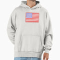 Baseball American Flag Hoodie - Aesthetic Graphic for Adults - T-Shirt, Sweatshirt, Hoodie