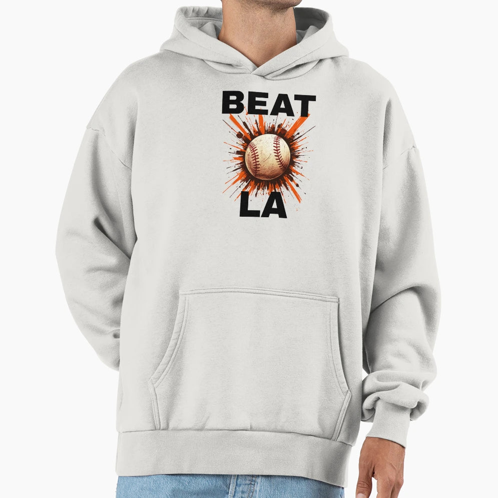 Beat La Sf Black Text Hoodie - Unique Graphic for Adults - T-Shirt, Sweatshirt, Hoodie
