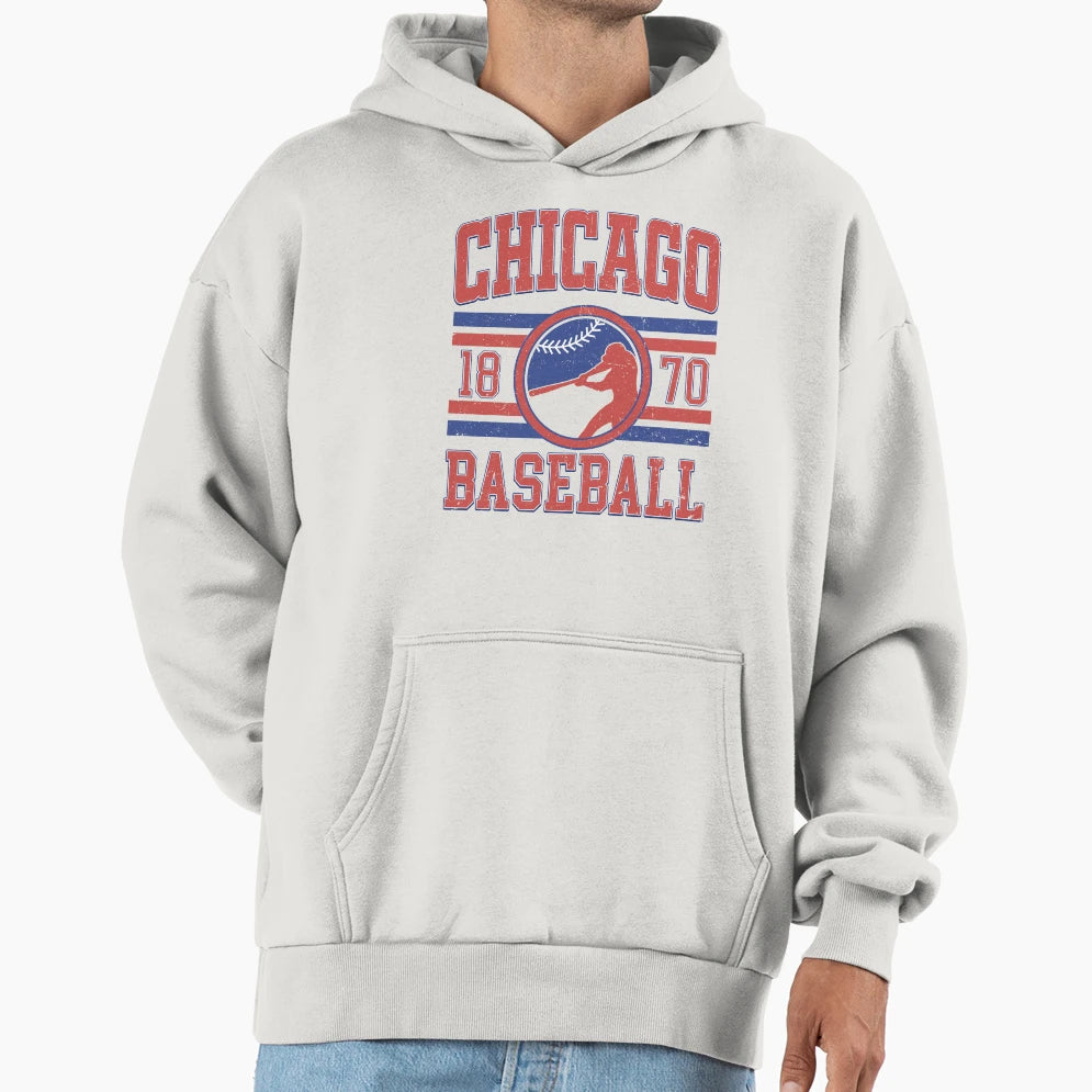 Chicago 1870 Baseball Hoodie - Aesthetic Graphic for Adults - T-Shirt, Sweatshirt, Hoodie