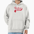 Boston Baseball Swoosh Hoodie - Fun Novelty Design Men Women - T-Shirt, Sweatshirt, Hoodie
