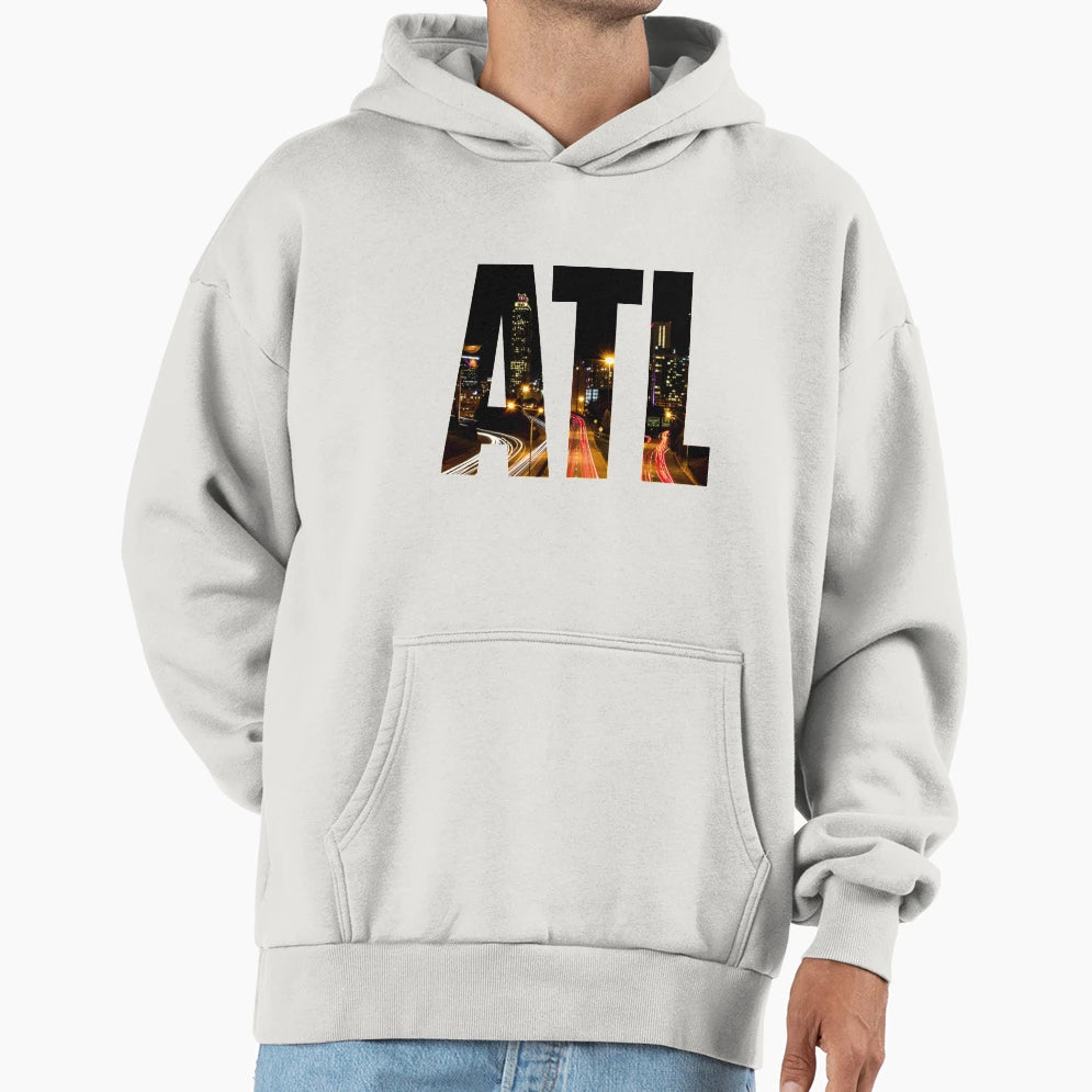 Atlanta Night Hoodie - Graphic Print Men Women - T-Shirt, Sweatshirt, Hoodie